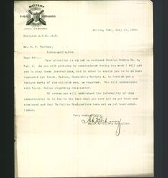 Letterhead - First Artillery