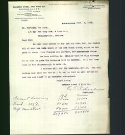 Letterhead - Alabama Steel And Wire Co.