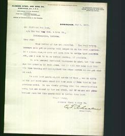 Letterhead - Alabama Steel And Wire Co.