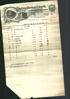 Letterhead - Van Camp Hardware & Iron Co.
