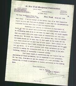 Letterhead - At New York Reciprocal Underwriters