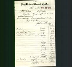 Bank Letterhead - First National Bank of Altoona