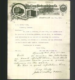 Letterhead - Van Camp Hardware & Iron Co.