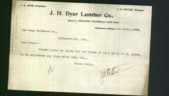 Letterhead - J.H. Dyer Lumber Co.