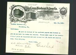 Letterhead - Van Camp Hardware & Iron Co.