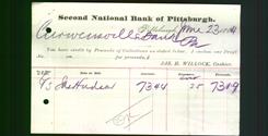 Bank Letterhead - Second National Bank of Pittsburgh