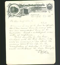 Letterhead - Van Camp Hardware & Iron Co.