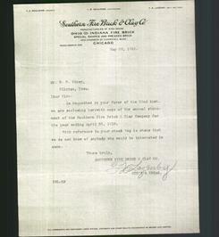 Letterhead - Southern Fire Brick & Clay Co.