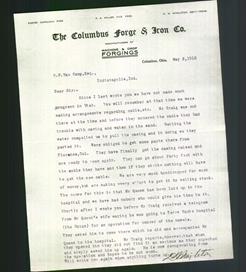 Letterhead - The Columbus Forge & Iron Co.