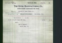Letterhead - The Oster Manufacturing Co.