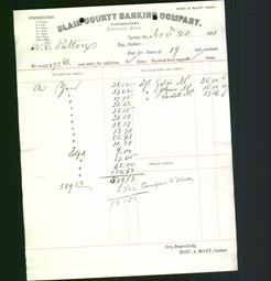 Bank Letterhead - Blair County Banking Company