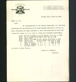 Letterhead - Artillery Battalion