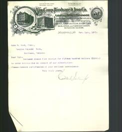 Letterhead - Van Camp Hardware & Iron Co.