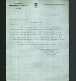 Letterhead - American Steel & Wire Co.