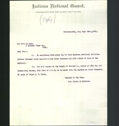 Letterhead - Indiana National Guard