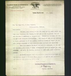 Letterhead - Columbian Enameling & Stamping Co.