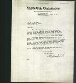 Letterhead - Vann Oil Company