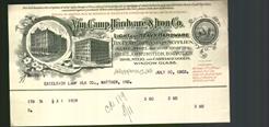 Letterhead - Van Camp Hardware & Iron Co.