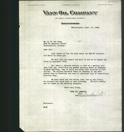 Letterhead - Vann Oil Company