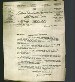 Letterhead - The National Hardware Association of the United States