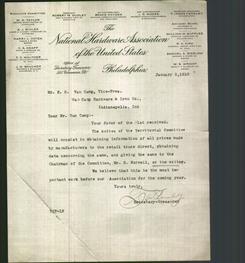 Letterhead - The National Hardware Association of the United States