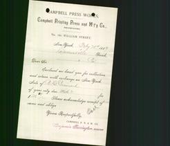 Business Letterhead - Campbell Printing Press Ad Manufacturing Company