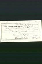 Wakefield, Massachusetts Payment Voucher - Alonzo Wentworth