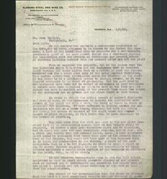 Letterhead - Alabama Steel And Wire Co.