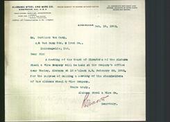Letterhead - Alabama Steel And Wire Co.