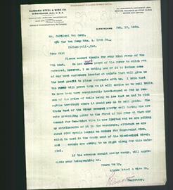 Letterhead - Alabama Steel And Wire Co.