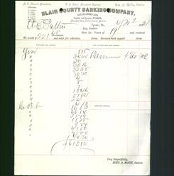 Bank Letterhead - Blair County Banking Company