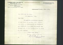 Letterhead - Alabama Steel And Wire Co.