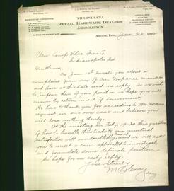 Letterhead - The Indiana Retail Hardware Dealers' Association