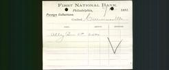 Bank Letterhead - First National Bank