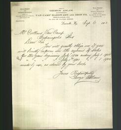 Letterhead - Office of George Adlam