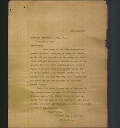 Letter - National Enameling & Stpg. Co.