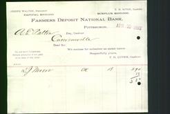 Bank Letterhead - Farmers Deposit National Bank