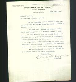 Letter - The Central Trust Company