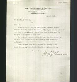 Letterhead - Walter S. Johnson & Brother