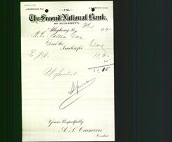 Bank Letterhead - Second National Bank