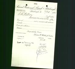 Bank Letterhead - Second National Bank of Pittsburgh