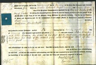 Deed by Married Women - Ann Underhill-Original Ancestry
