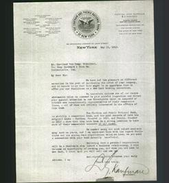 Letterhead - The Chatham and Phenix National Bank of New York New York