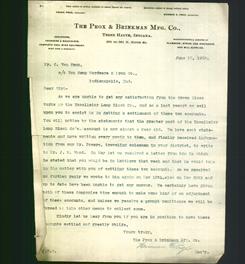 Letterhead - The Prox & Brinkman Mfg. Co.