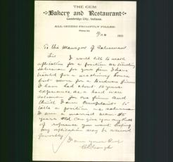 Letterhead - The Gem Bakery and Restaurant