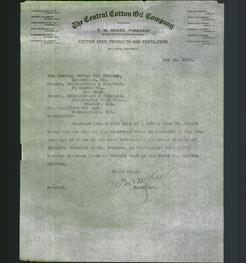 Letterhead - The Central Cotton Oil Company