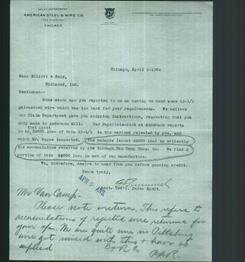 Letterhead - American Steel & Wire Co.