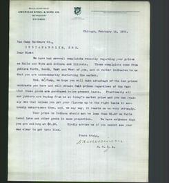 Letterhead - American Steel & Wire Co.