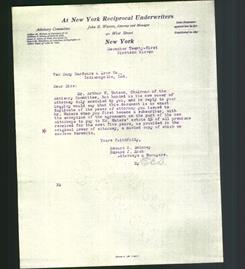 Letterhead - At New York Reciprocal Underwriters