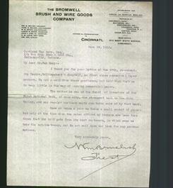 Letterhead - The Bromwell Brush and Wire Goods Company